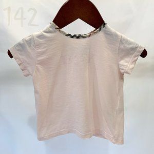 Burberry Pink Short Sleeve Shirt - Size 9M